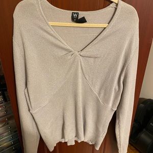 Dressy sweater long sleeve fitted waistline